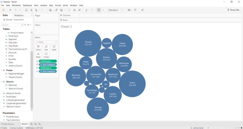 How to create a bubble chart in Tableau | Visualitics