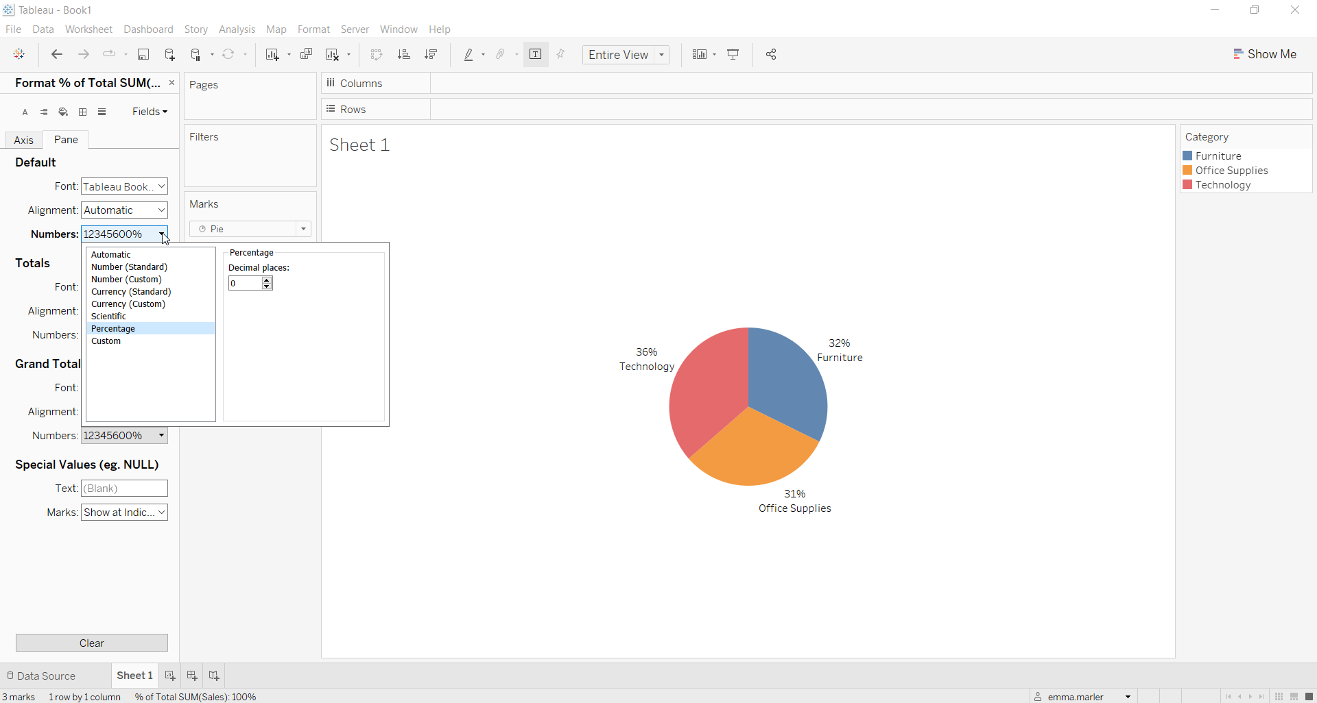 How to make a Pie Chart in Tableau | Visualitics