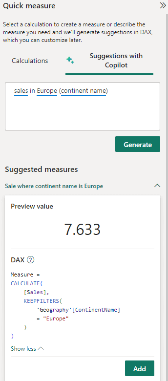 quick measures power bi