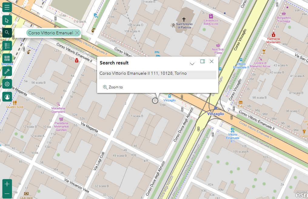 funzione di ricerca mappa