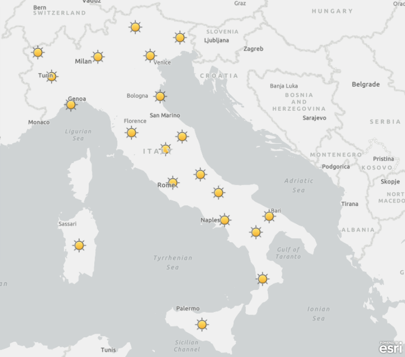 arcGIS map con icone personalizzate power bi