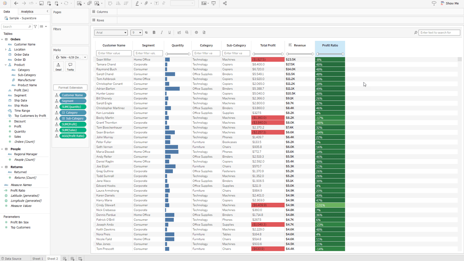 Table Viz Extension