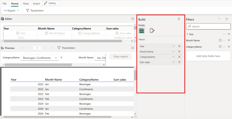 Page Build Panel