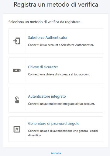 Registra un metodo di Verifica - Multifactor Authentication Tableau Cloud