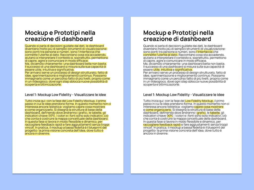 importanza del contrasto visivo e il colore nelle dashboard
