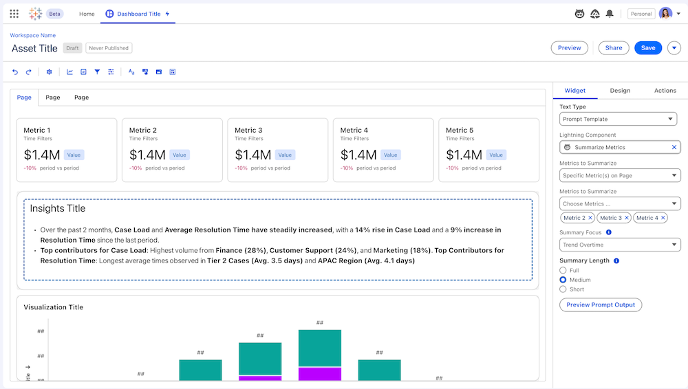 dashboard summaries tableau